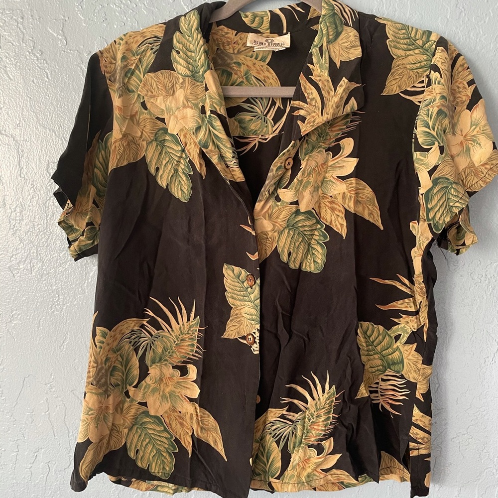 Vintage Hawaii silk top